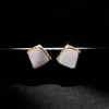 The new S925 silver needle copper plated with real gold stud earrings exude a French retro and elegant charm for women Application Scenario